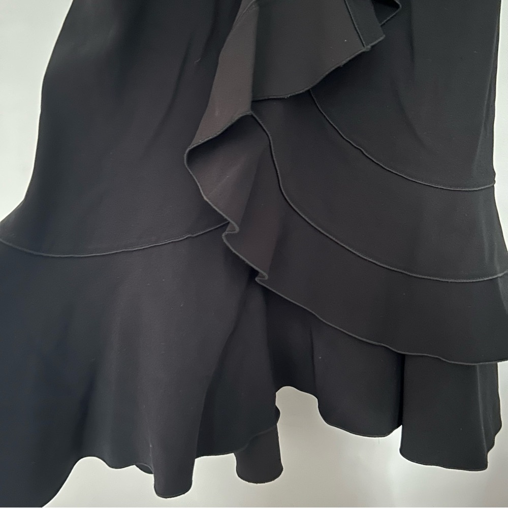 Proenza Schouler Black Asymmetrical Ruffle Mini Dress - Picture 10 of 14